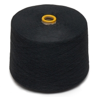 Пряжа в бобинах, Zafer tekstil, черный 021, 60% хлопок/ 40% акрил